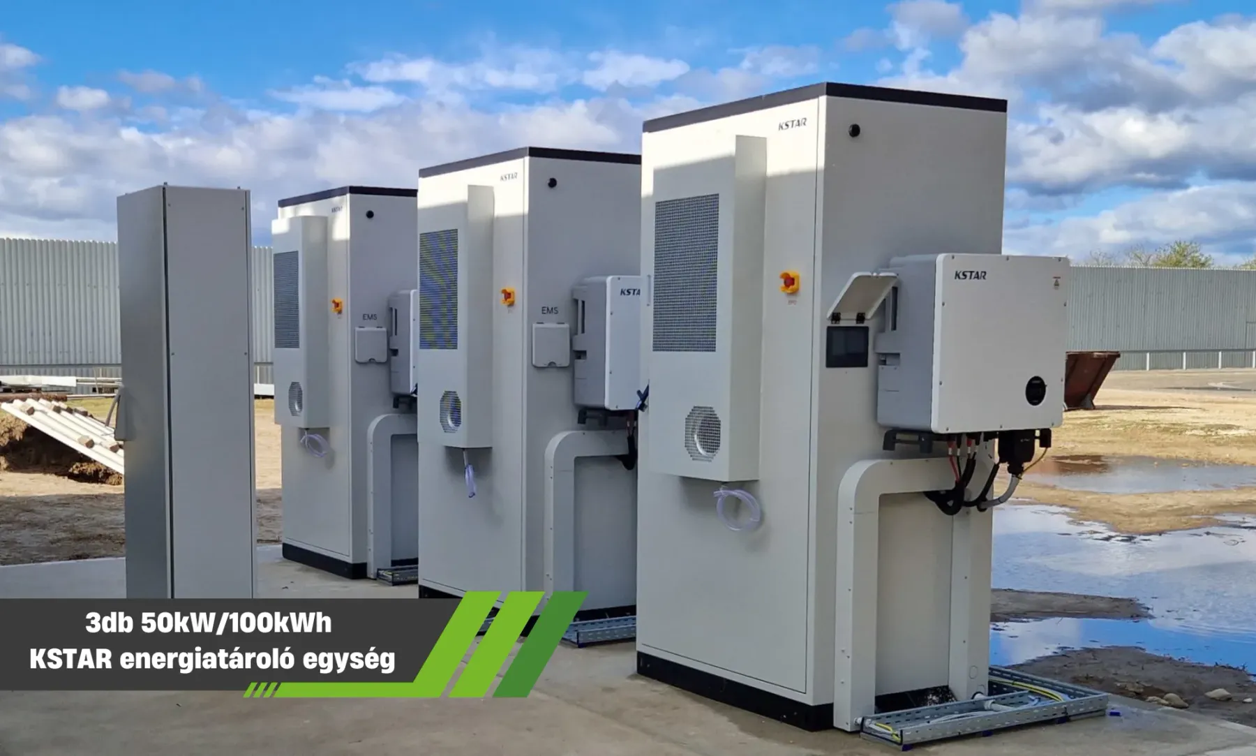50kW100kWh KSTAR energiatároló, ipari energiatárolás, napenergia