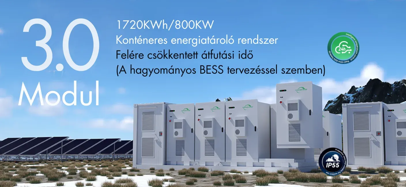 Enershare ipari energiatároló, konténeres akkumulátor