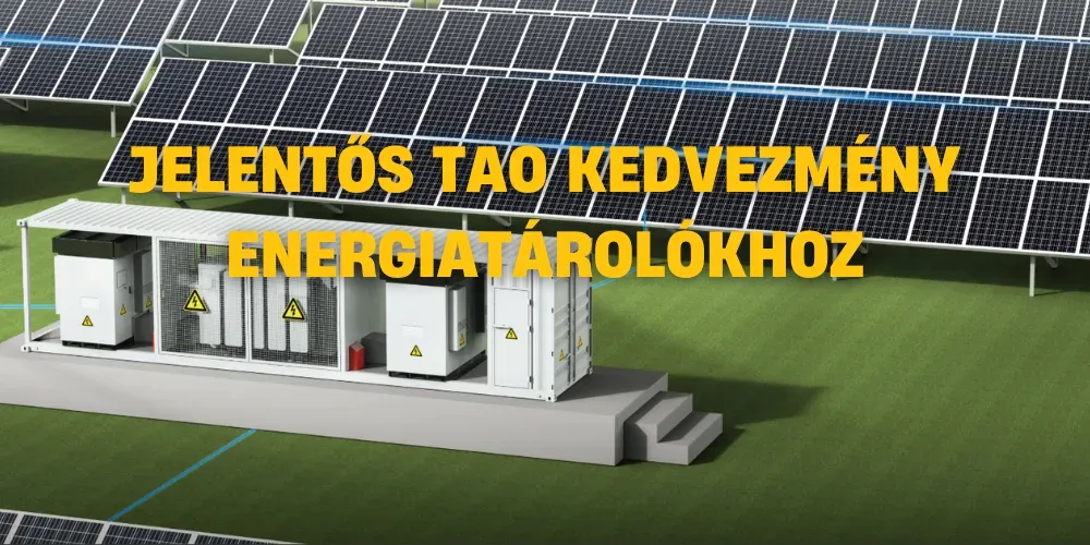 Új TAO-kedvezmény a villamosenergia-tároló létesítéséhez